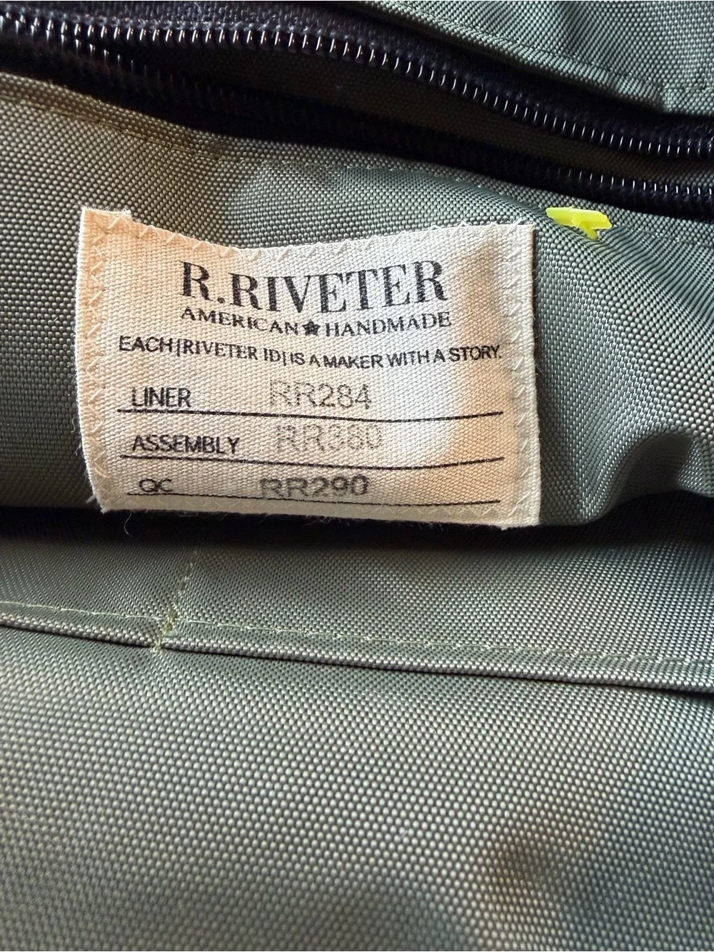 R. Riveter Black Crossbody Bag Wide Strap American Handmade Military Inspired